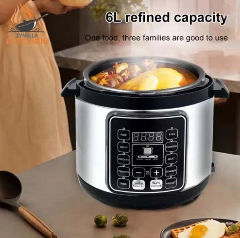 6L Multifunction Electric Pressure Cooker & Rice Cooker