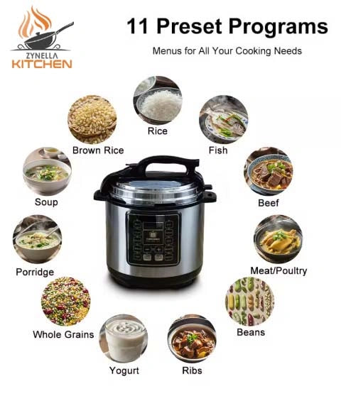 6L Multifunction Electric Pressure Cooker & Rice Cooker
