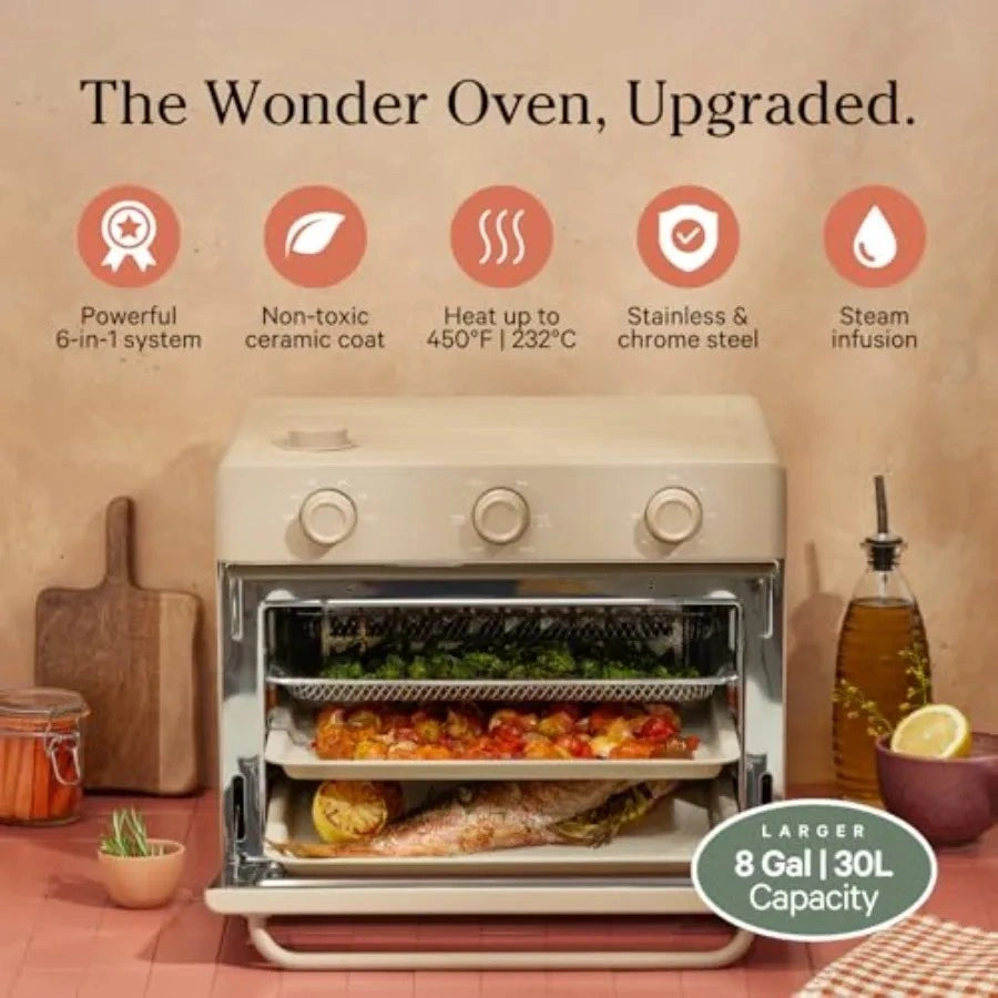 Zynella 6-in-1 Large Stainless Steel Multifunctional Air Fryer Oven