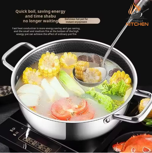 Zynella Honeycomb Stainless Steel Soup Pot
