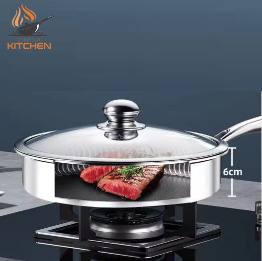 Zynella Stainless Steel Non-Stick Frying Pan / Wok