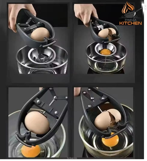 Zynella Multifunction Egg Opener & Separator Tool – Stainless Steel