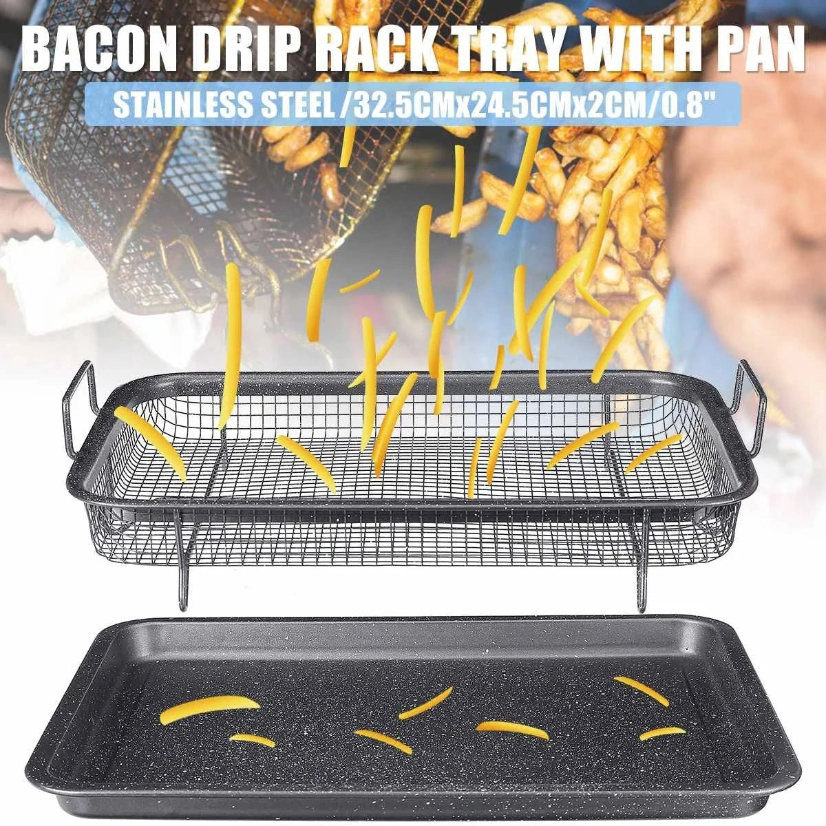 Zynella Copper Non-Stick Baking Tray with Grill Mesh