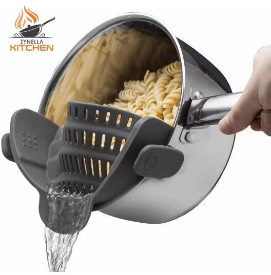 Zynella Silicone Clip-On Kitchen Strainer