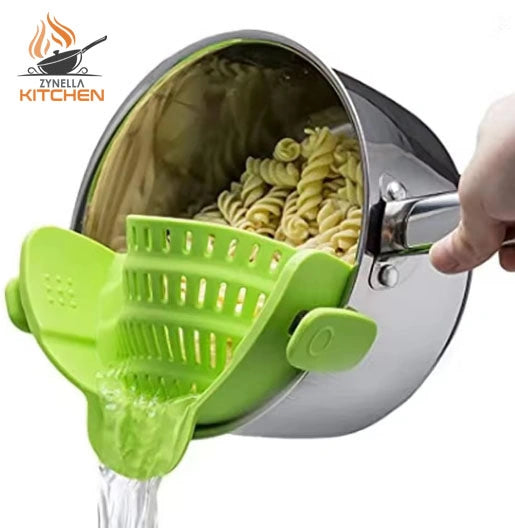 Zynella Silicone Clip-On Kitchen Strainer