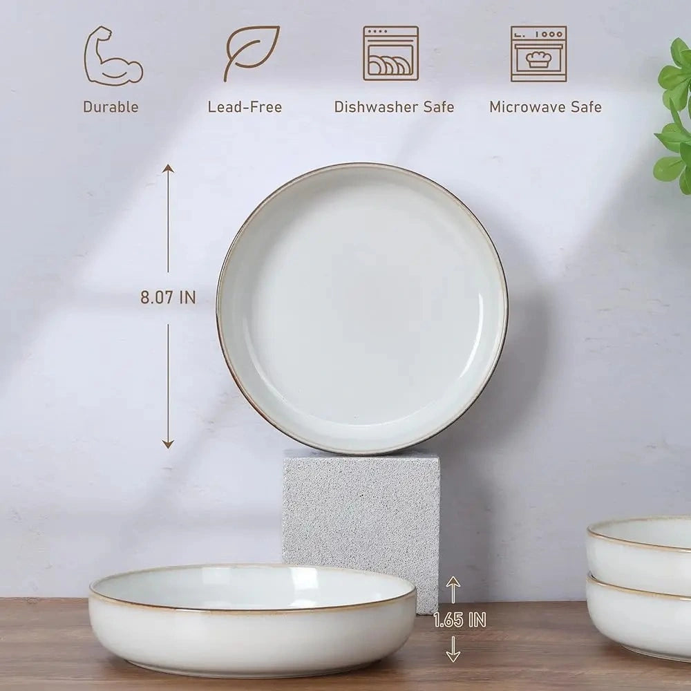 Zynella Set of 4 Large Ceramic Pasta Bowls