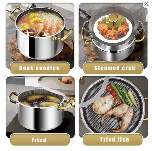 Zynella Honeycomb Stainless Steel Pot
