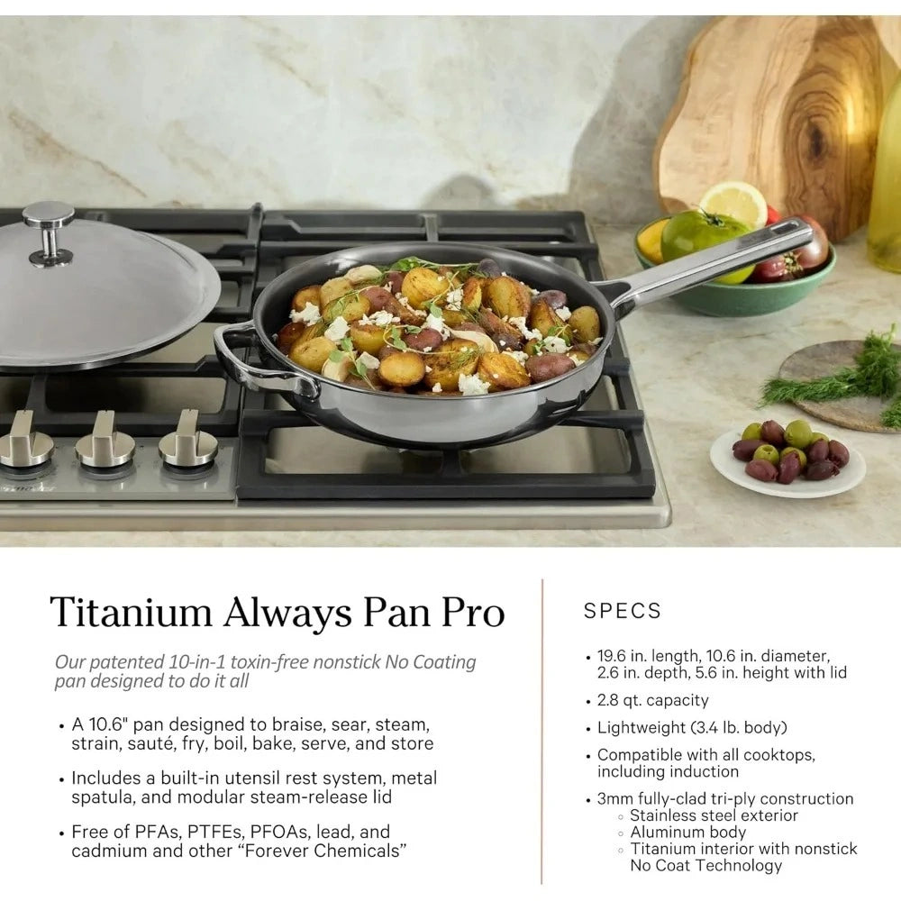 Zynella 10-Piece Titanium Pro Cookware Set