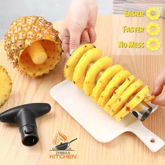Pineapple Cutter Stainless Steel – Spiral Rotary Peeler, Core Separator & Extractor