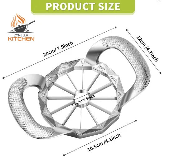Fruit Cutter – 12-Blade Extra Large Apple Corer & Slicer