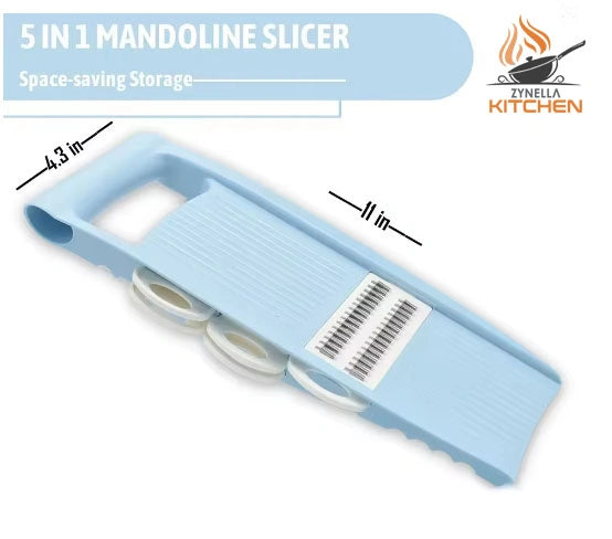5-in-1 Mandoline Vegetable Slicer – Multi-Blade Potato & Veg Cutter