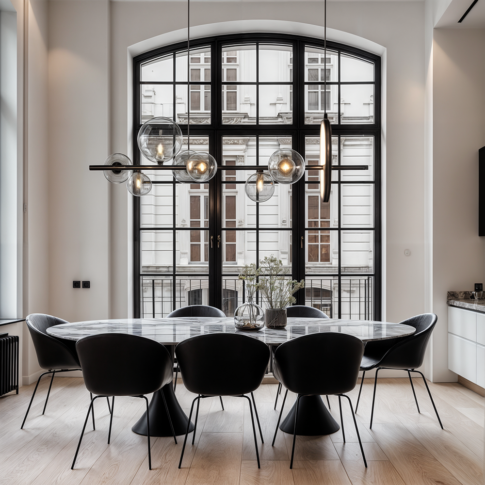 SereneGlow Glass Chandelier
