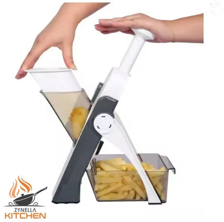 Multifunctional Vegetable Cutting Machine – 5-in-1 Manual Food Chopper & Slicer