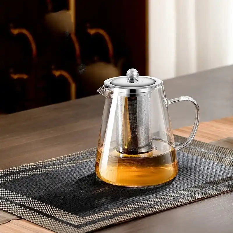 Zynella High Borosilicate Glass Teapot with Stainless Steel Infuser