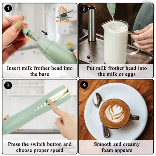 Zynella Electric Milk Frother & Egg Beater
