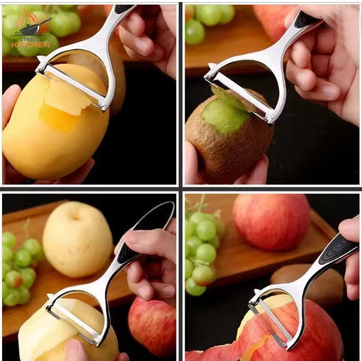 Stainless Steel Vegetable Cutter Peeler – Multi-Function Salad & Fruit Chopper