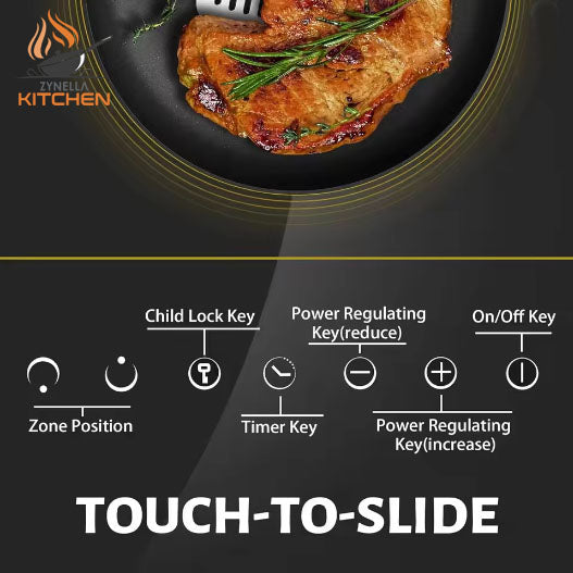 Zynella 2-Zone Built-In Ceramic Hob Black Glass