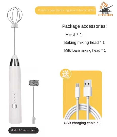 Zynella Wireless Electric Milk Frother & Egg Beater