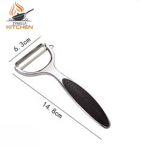 Stainless Steel Vegetable Peeler Set – Flat & Y-Shaped Multifunctional Peelers