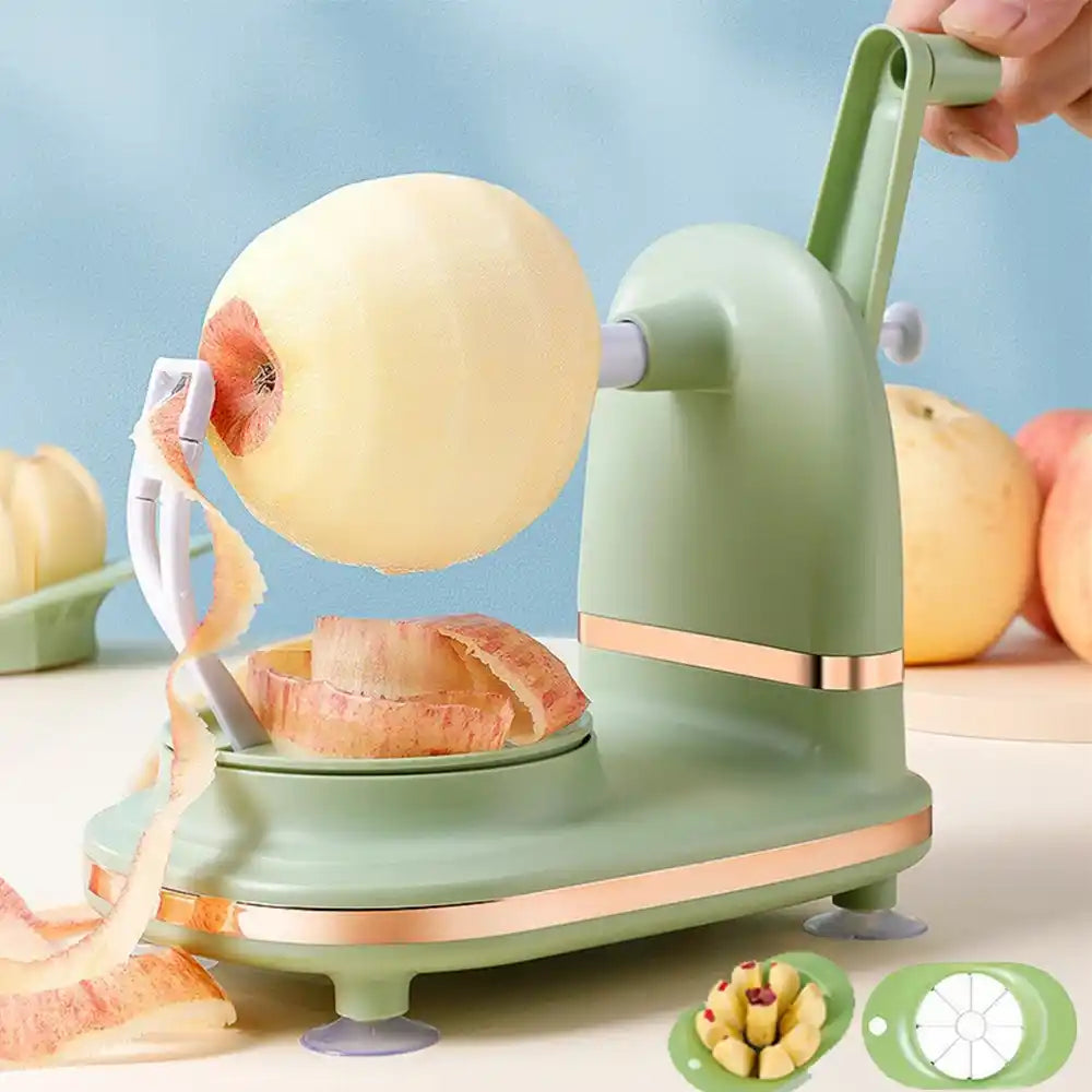 Zynella Hand-Crank Fruit Peeler – Multifunctional Apple & Pear Slicer