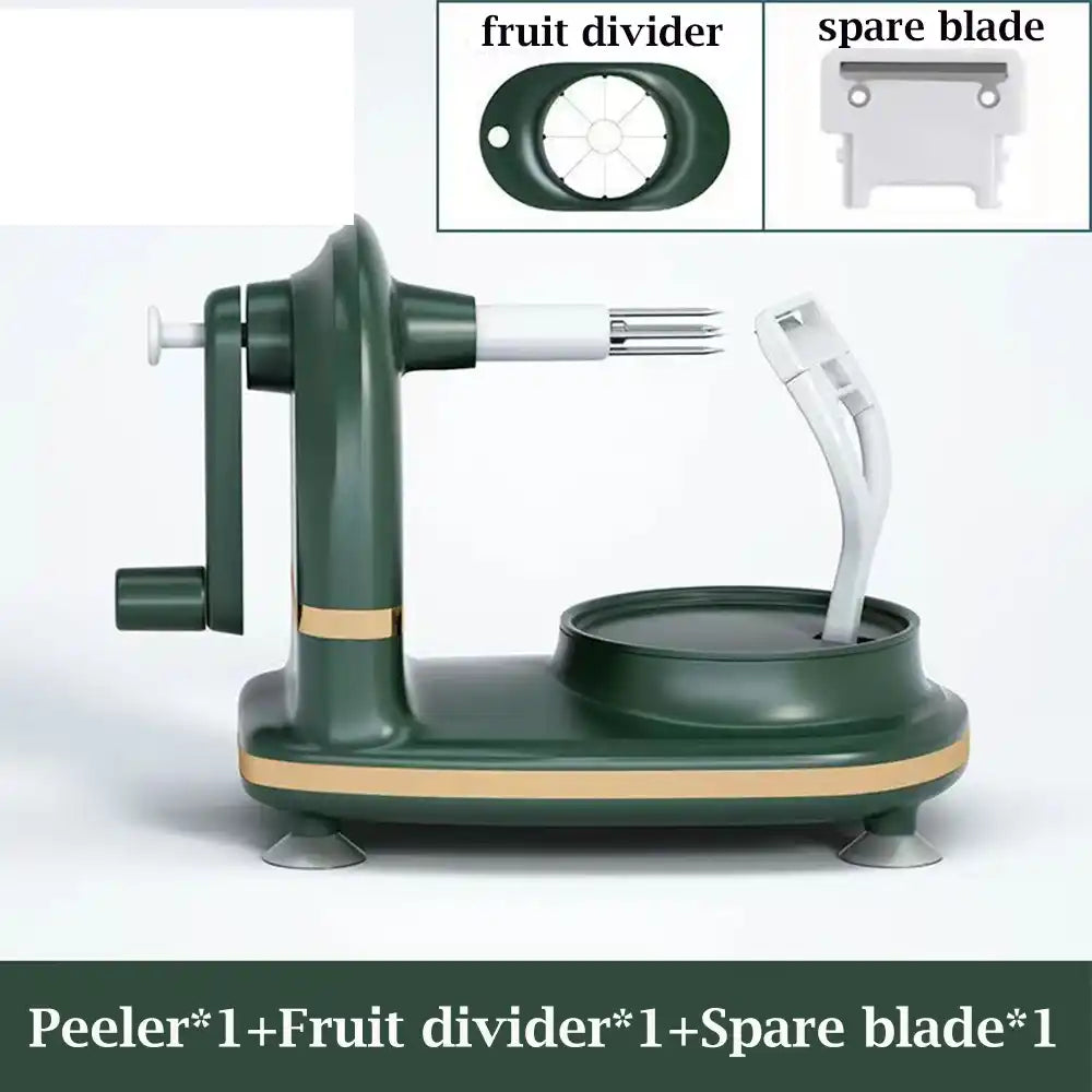 Zynella Hand-Crank Fruit Peeler – Multifunctional Apple & Pear Slicer