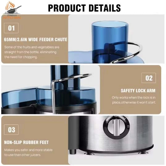 Zynella 1000W Professional Fruits & Vegetables Juicer