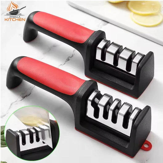 3/4 Segment Knife Sharpener – Kitchen Multifunctional Handheld Fast Sharpening Stone