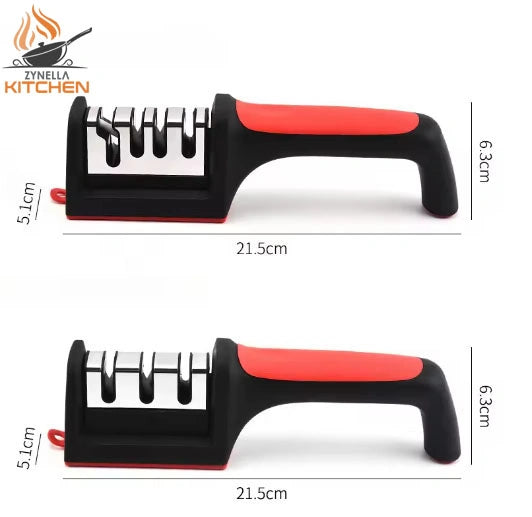 3/4 Segment Knife Sharpener – Kitchen Multifunctional Handheld Fast Sharpening Stone