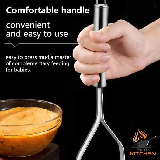 Stainless Steel Potato Masher – Manual Avocado, Pumpkin & Sweet Potato Masher