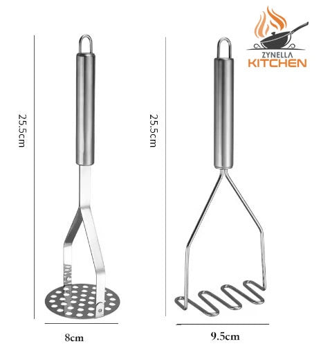 Stainless Steel Potato Masher – Manual Fruit & Vegetable Mud Machine