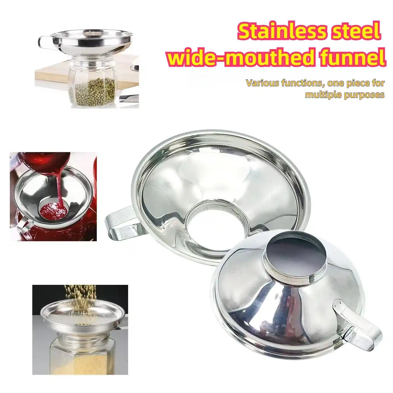 Zynella Premium Stainless Steel Wide-Mouth Kitchen Funnel