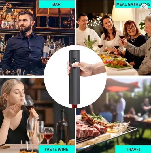 Electric Wine Opener Set with Aerator & Foil Cutter
