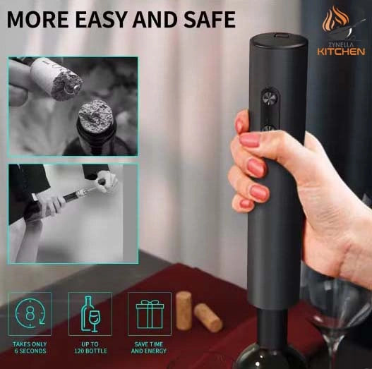 Electric Wine Opener Set with Aerator & Foil Cutter