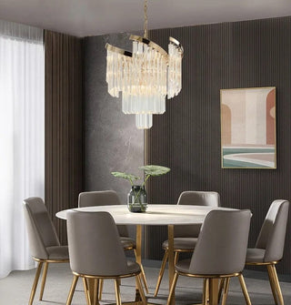 Eiffel Crystal Chandelier Modern Geometric Design