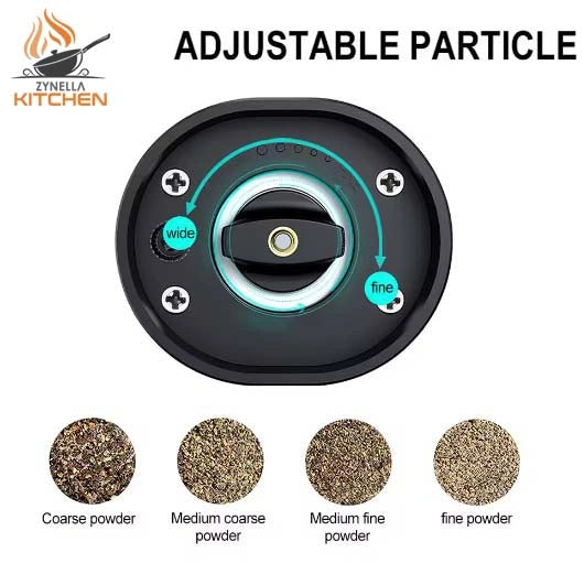 Electric Salt & Pepper Grinder with Adjustable Coarseness