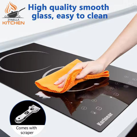 Zynella 12-Inch 2-Zone Electric Ceramic Cooktop 110V
