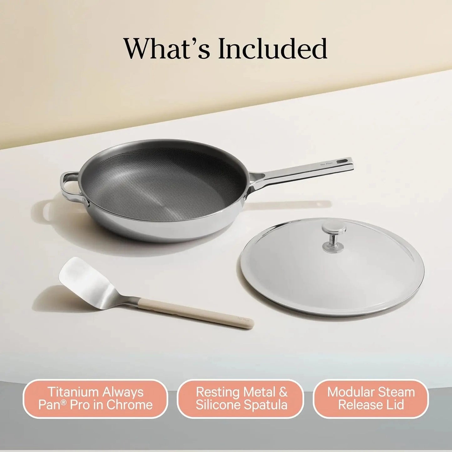 Titanium Sempre Pan Pro 10.6" Nonstick Skillet – PFAS-Free with Spatula