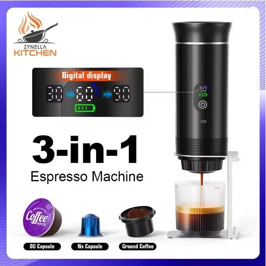 Zynella Portable 3-in-1 Espresso Coffee Machine