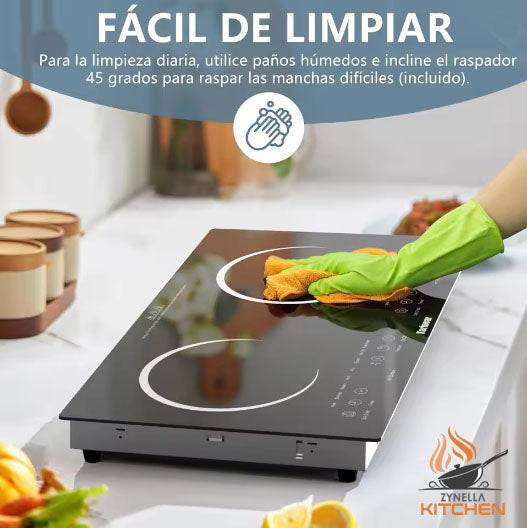 Zynella 24-Inch 2-Zone Ceramic Electric Cooktop with Plug