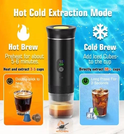 Zynella Portable 3-in-1 Espresso Coffee Machine