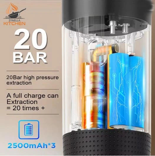 Wireless 3-in-1 Portable Espresso Coffee Machine
