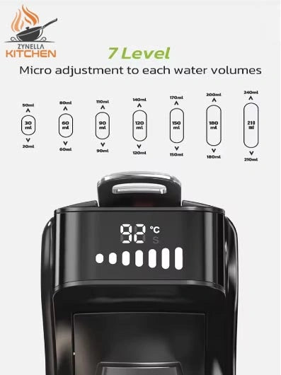 Zynella 6-in-1 Capsule Coffee Machine