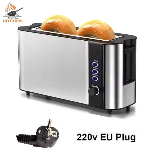 Zynella Electric Single Slot Toaster – Stainless Steel Bread & Bagel Toaster