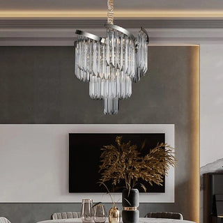 Eiffel Crystal Chandelier Modern Geometric Design