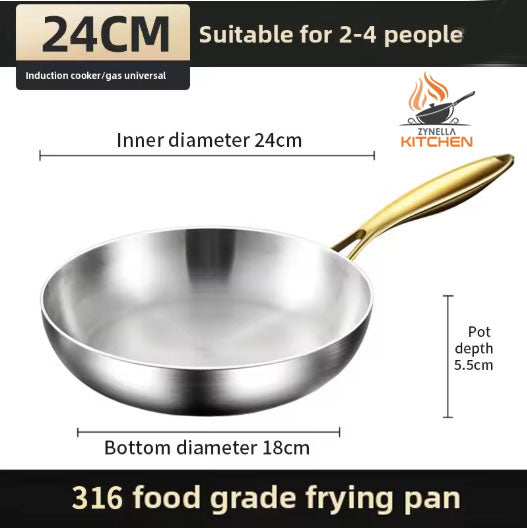 Zynella 316 Stainless Steel Frying Pan