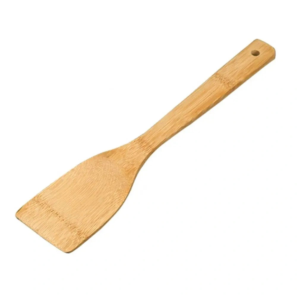 Zynella Natural Bamboo Spatula Set – 2 Piece Eco-Friendly