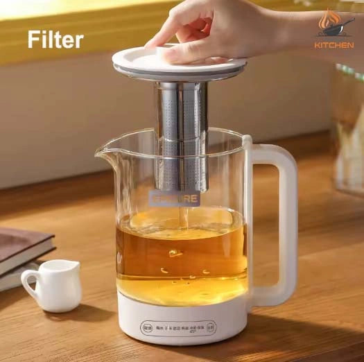 Glass Electric Tea & Health Kettle Variants: Blue, White