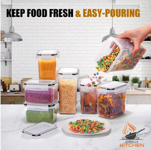 Zynella 7-Piece Kitchen Food Storage Containers Set