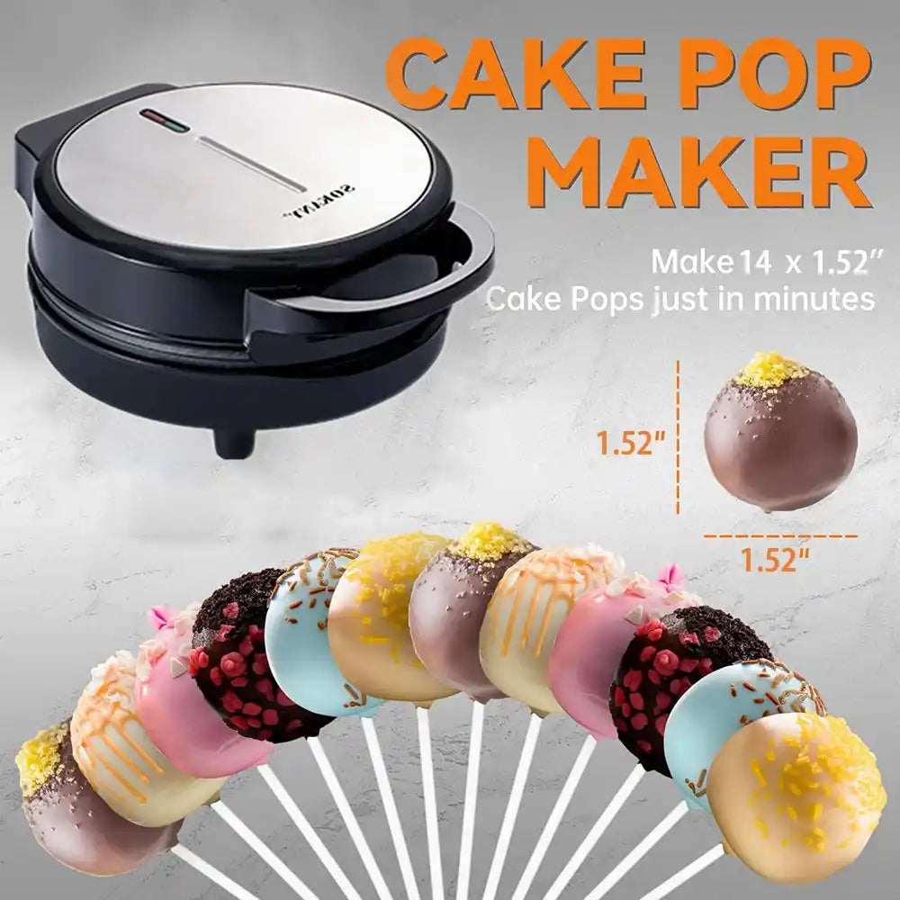 Zynella 14-Cake Pop Maker – 750W Non-Stick Electric Mini Oven