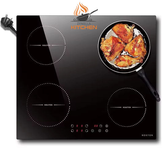 Zynella 60cm 4-Zone Plug-in Induction Hob with Touch Control & Safety Lock